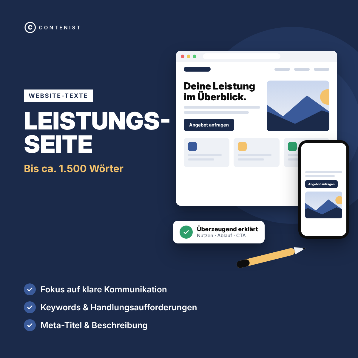 Produktbild Leistungsseite: Bis ca. 1.500 Wörter