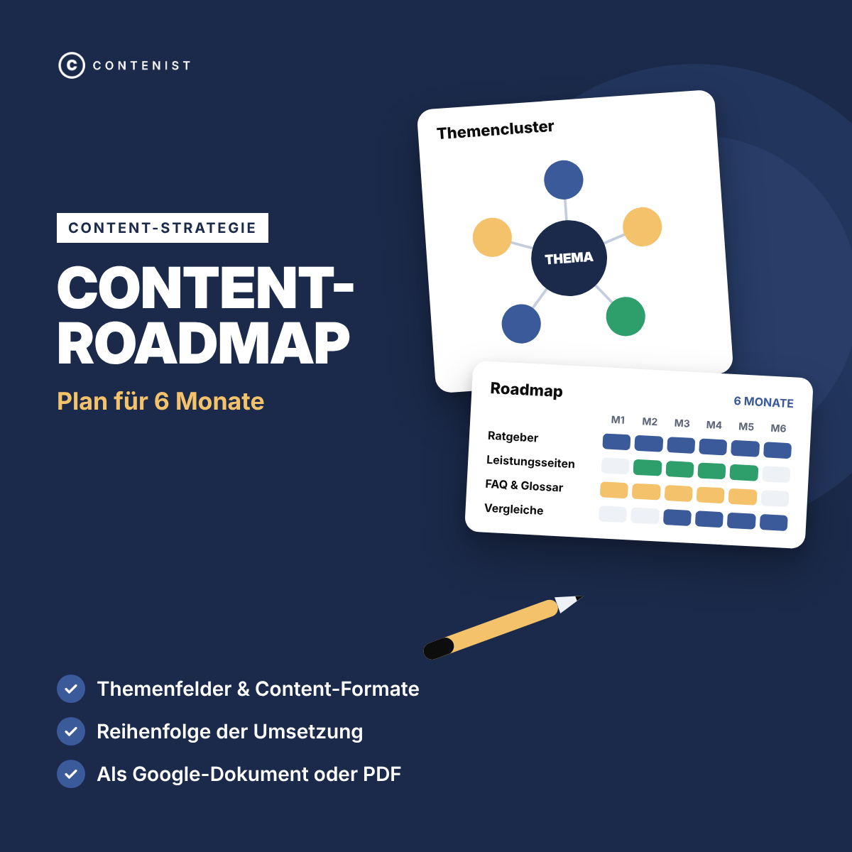 Produktbild Content-Roadmap: Plan für 6 Monate