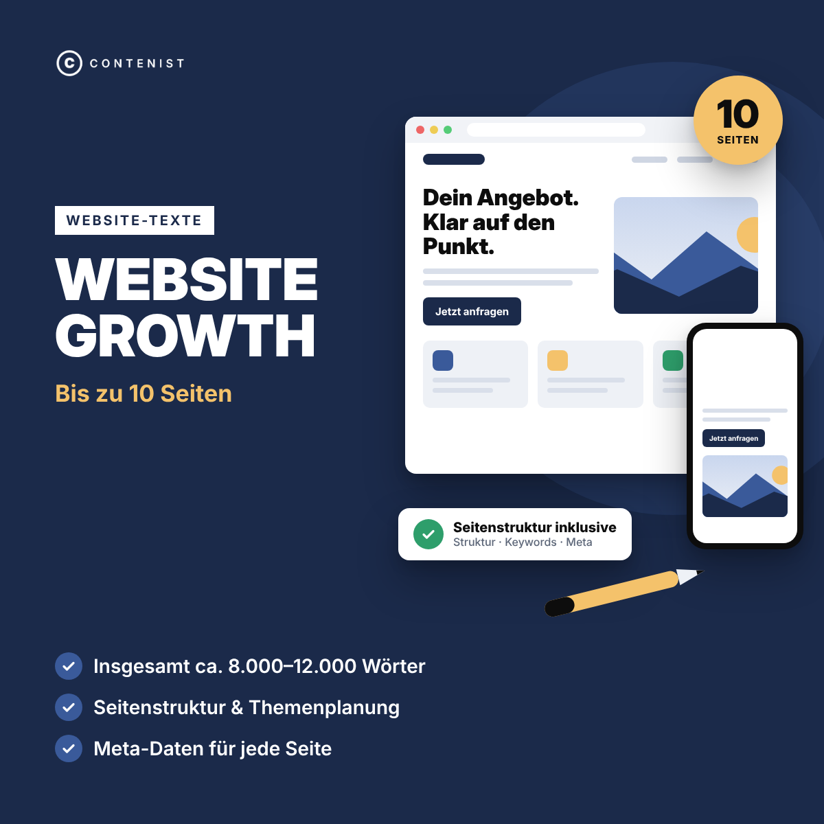 Produktbild Website Growth: Bis zu 10 Seiten